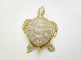 3” White Crystal, Yellow Turtle jewelry